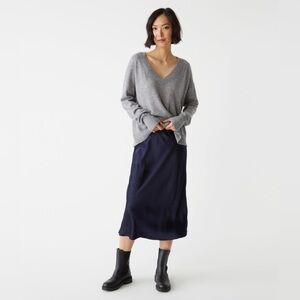 Michael Stars Women’s Wool Cashmere V-Neck Speckled Sweater in Grey Size XS/S